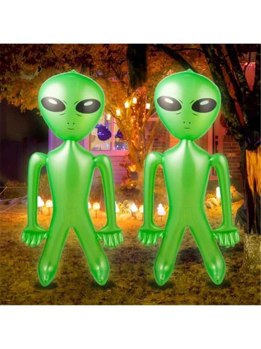 Bedwina 60" Giant Inflatable Alien Halloween Decorations Blow Ups - 2 PK